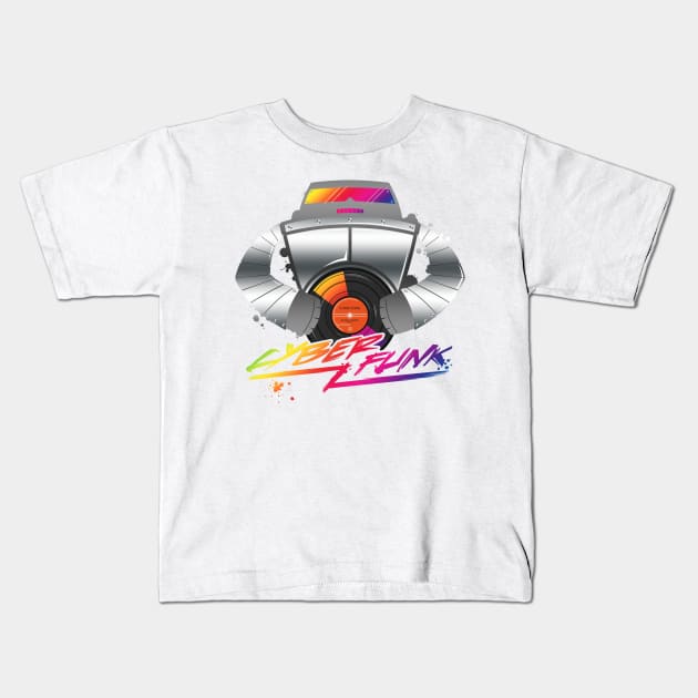 Cyber Funk B Kids T-Shirt by AngoldArts